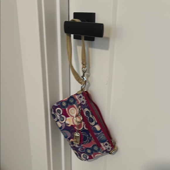 Purple and Red Floral Wristlet Clutch - Picture 1 of 6